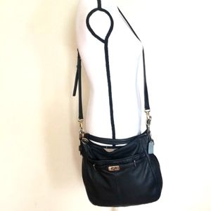 Coach Smooth Black Leather Chelsea Ashlyn Shoulder Bag